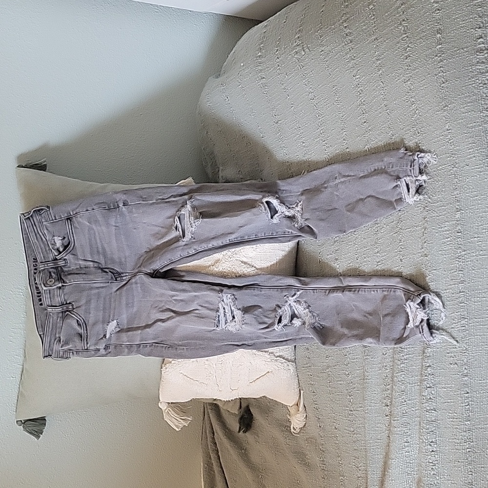 American Eagle Grey Stretch Denim Jeggings